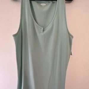 Old Navy Light Teal Waffle Knit Tank